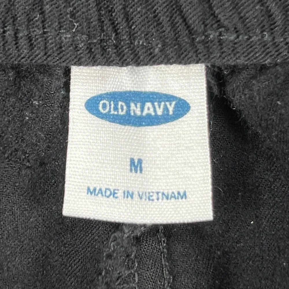 Old Navy Womens Medium Black Drawstring Elastic Waist Casual Shorts Solid Pocket